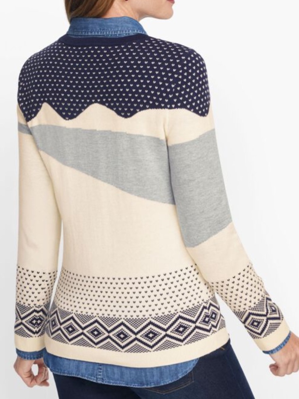 Talbots Women M Crew Neck Pullover Super Soft Sledding Dogs Winter Sweater - Picture 2 of 10